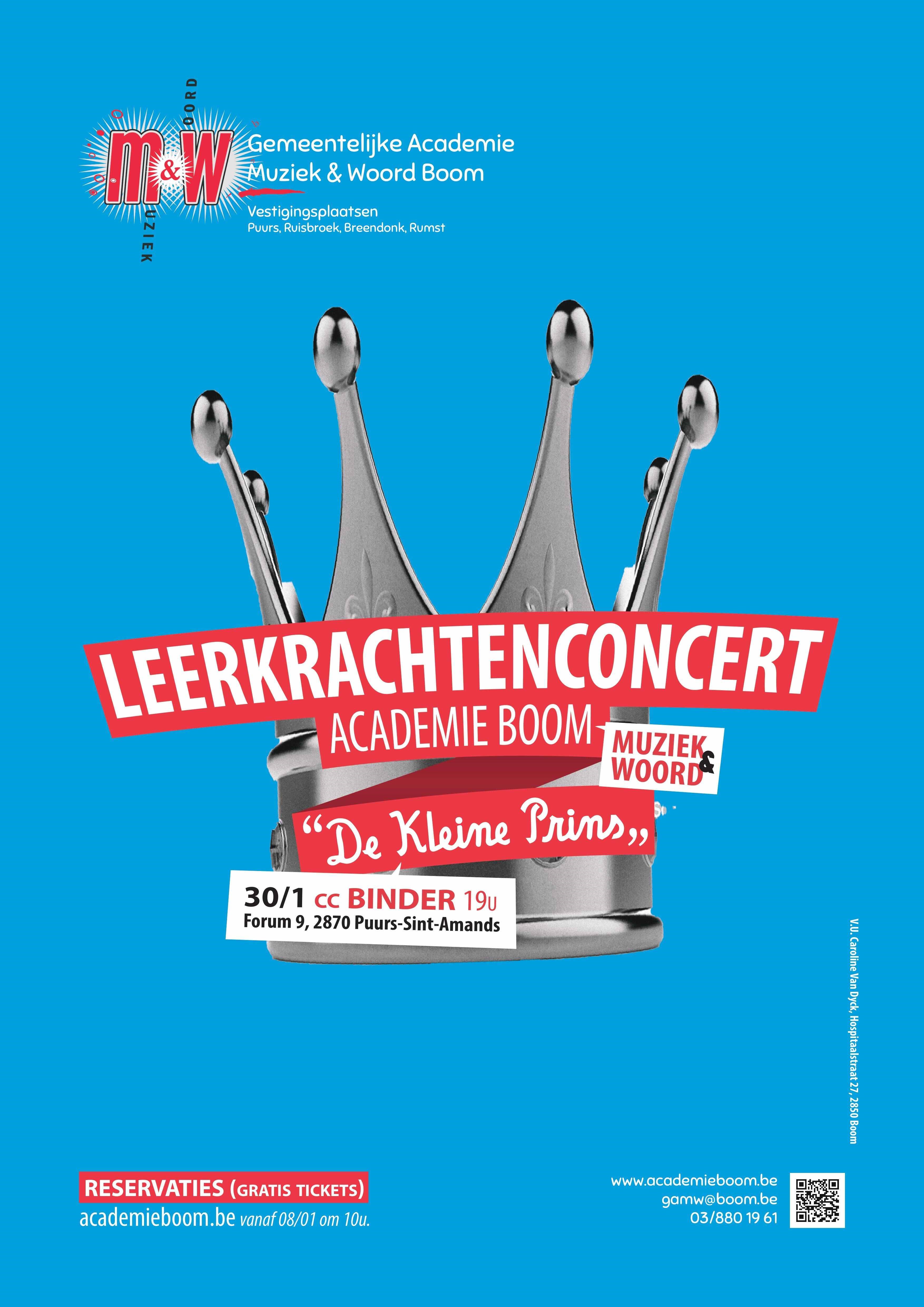 leerkrachtenconcert prins AFFICH